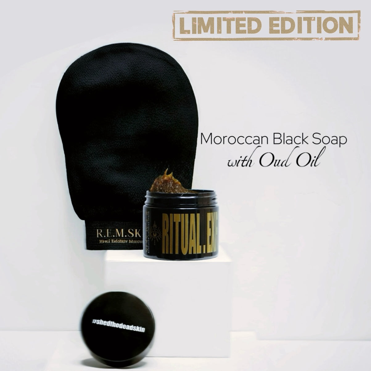 Set: The Oud Renewal Ritual - Beldi Soap & Glove